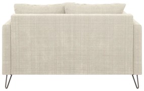 Kremowa sofa z tkaniny szenilowej 140 cm Freya – Ropez