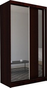 Szafa Przesuwna GRAZIA 150 cm z Lustrem Szafa Dwudrzwiowa Wenge