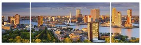 Obraz - Panorama Rotterdamu, Holandia (170x50 cm)