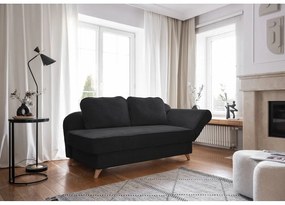 Antracytowy sztruksowy szezlong (prawostronny) Chic Charlotte – Miuform