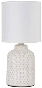 Biała lampa stołowa z ozdobną podstawą H6-N88