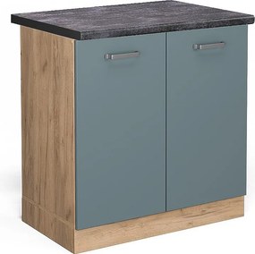 Szafka pod zlew niebiesko-szary 80x60x81.6 r-line