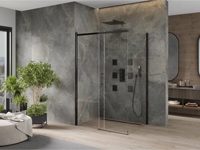 Mexen Omega kabina prysznicowa rozsuwana 100 x 70 cm, transparent, czarna - 825-100-070-70-00