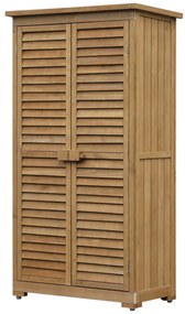 Outsunny® Drewniana Szafa Ogrodowa, Domek Narzędziowy Szopa Ogrodowa