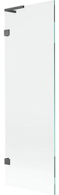 Mexen Lunar L parawan nawannowy 1-skrzydłowy 60 x 150 cm, transparent, gun gray szczotkowany - 897L-060-000-66-00