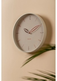 Zegar ścienny Karlsson 6012WG design beżowy, średnica 40 cm