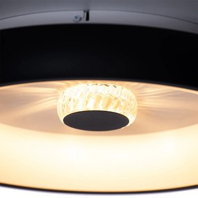 Czarna lampa sufitowa w komplecie z LED z pilotem - Ghislaine Nowoczesny Oswietlenie wewnetrzne