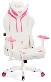 Fotel Gamingowy Diablo X-RAY 2.0 Small Size, biało-różowy