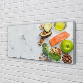 Zdjęcie na płótnie Zdrowy Posiłek z Łososiem