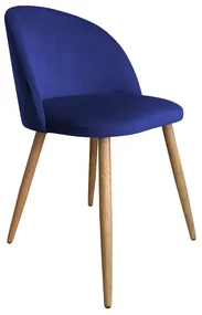 Krzesło CLAUDINE 2 VELVET granatowe/dąb ATOS
