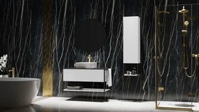 Szafka łazienkowa LOV 33 cm biały połysk wysoka  KROFAM