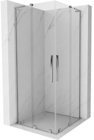 Mexen Velar L Duo kabina prysznicowa rozsuwana 100 x 100 cm, transparent, chrom - 871-100-100-02-03-01