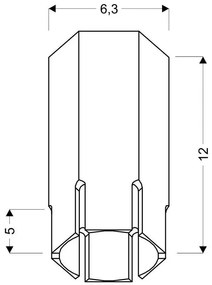 Biała minimalistyczna lampa sufitowa - D257 Davo