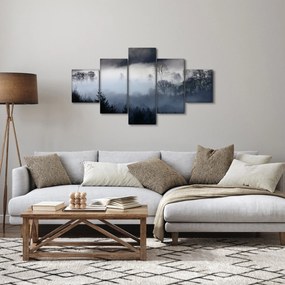 Obraz mgły nad lasem (125x70 cm)