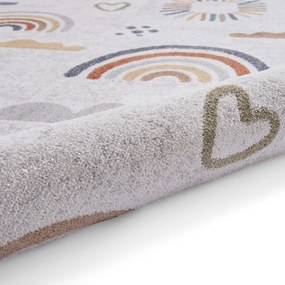 Kremowy dywan dziecięcy 120x170 cm Vida Kids Rainbow – Think Rugs