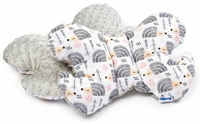 Poduszka Sensillo wykonana z materiału MinkyButterfly, szara
