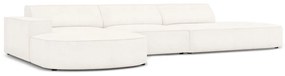 Beżowy narożnik (lewostronny) z materiału bouclé Jodie – Micadoni Home