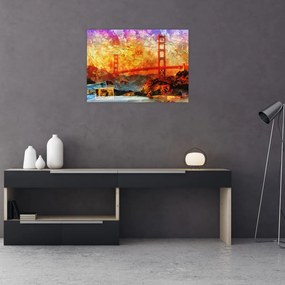 Obraz na szkle - Golden Gate, San Francisco, Kalifornia (70x50 cm)