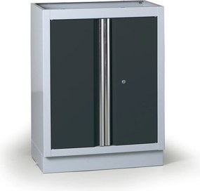 Szafka warsztatowa pod blat G2, 1 półka, 680 x 455 x 910 mm, grafitowy