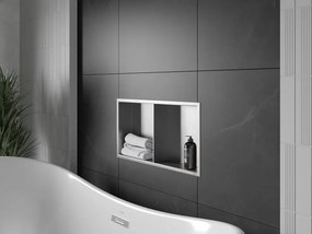 Mexen X-Wall-R półka wnękowa z kołnierzem i półką 60 x 30 cm, inox - 1910603010S