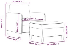 Czerwony tapicerowany wypoczynkowy fotel z podnóżkiem M3-N47