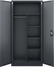 Socjalna szafa ubraniowa Dawid 90x45x185 cm antracyt