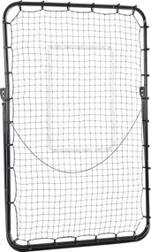 HOMCOM Piłkarski Rebounder, Składana Bramka Piłkarska, Kickback Ściana Odbijająca Czarna
