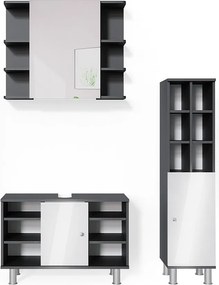 Zestaw mebli łazienkowych antracyt 60x32x54 fynn
