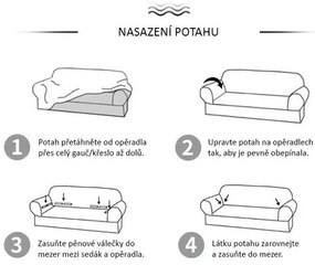 4Home Pokrowiec elastyczny na fotel 2-osobowy Slate, 145 - 185 cm, 145 - 185 cm