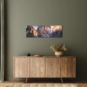 Obraz - Górska panorama (z zegarem) (90x30 cm)