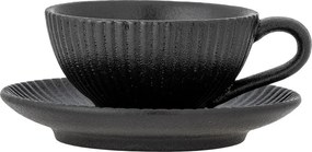 Czarna filiżanka do cappuccino ceramiczna 200 ml Neri – Bloomingville