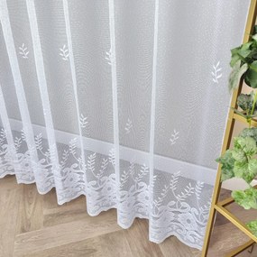 Firana żakardowa w gałązki delikatna z pasem na dole - wys. 250 cm