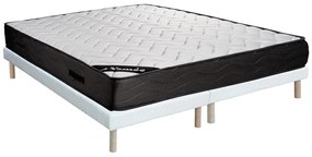 Zestaw 180 x 200 cm stelaż uniwersalny + materac z 7-strefowymi sprężynami kieszeniowymi i pamięcią kształtu grub. 24 cm - MERISI marki YSMÉE