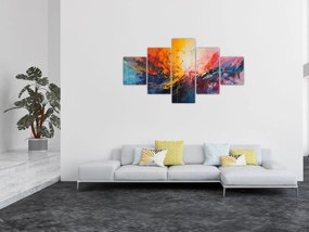 Obraz - Abstrakcja kolorów (125x70 cm)