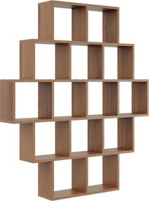 Minimalistyczny regał wiszący lub stojący w kolorze orzech T9-A02