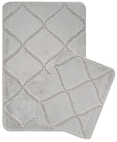 Jasnoszare dywaniki łazienkowe zestaw 2 szt. 50x80 cm Cizgili – Foutastic