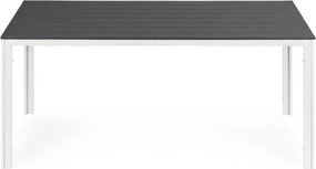 Stół ogrodowy obiadowy Caprila 156x78 cm, kolor biało-szary