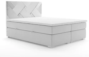 Łóżko kontynentalne FEZ 140x200 jasno szare velvet z pojemnikiem LAVERTO