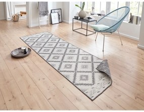 Szaro-kremowy chodnik odpowiedni na zewnątrz NORTHRUGS Malibu, 80x250 cm