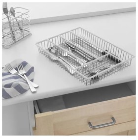 Organizer na sztućce ze stali nierdzewnej Addis Wire, 36,5 cm
