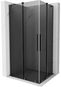 Mexen Velar L Duo kabina prysznicowa rozsuwana 100 x 90 cm, grafit, gun gray szczotkowana - 871-100-090-02-43-66