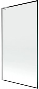 Mexen Next L parawan nawannowy 1-skrzydłowy 100 x 150 cm, czarna ramka, chrom - 895-100-000-03-70-01