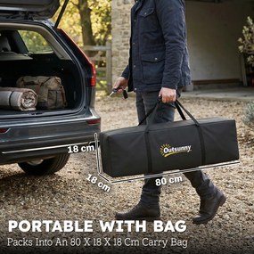 Outsunny Namiot campingowy dla 2 osób, wodoodporny 3000 mm i wiatroodporny, namiot kopułowy z 2 drzwiami, 2 oknami z siatką, 2 bocznymi oknami, torbą transportową | Aosom PL