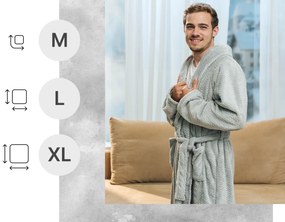 SZLAFROK WARM HUG SZARY M MICRO CHIP