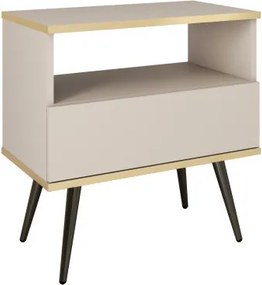 ORIANA Szafka nocna S 54 beżowa | nogi czarne
