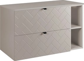 Meble łazienkowe, Kaszmir, 100 x 57 x 46 cm, czarne uchwyty