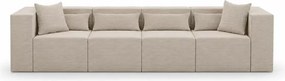 Kanapa modułowa 4-osobowa Terospito XL - nowoczesna sztruksowa sofa z poduszkami