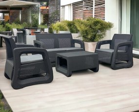 Zestaw mebli ogrodowych z tworzywa Malezja MAS-LS-04 szary