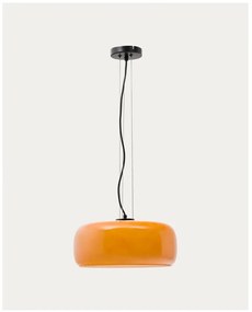 Pomarańczowa lampa wisząca LED ze szklanym kloszem ø 38 cm Reig – Kave Home
