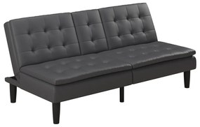 Szara rozkładana sofa z imitacji skóry 191 cm Maine – Støraa